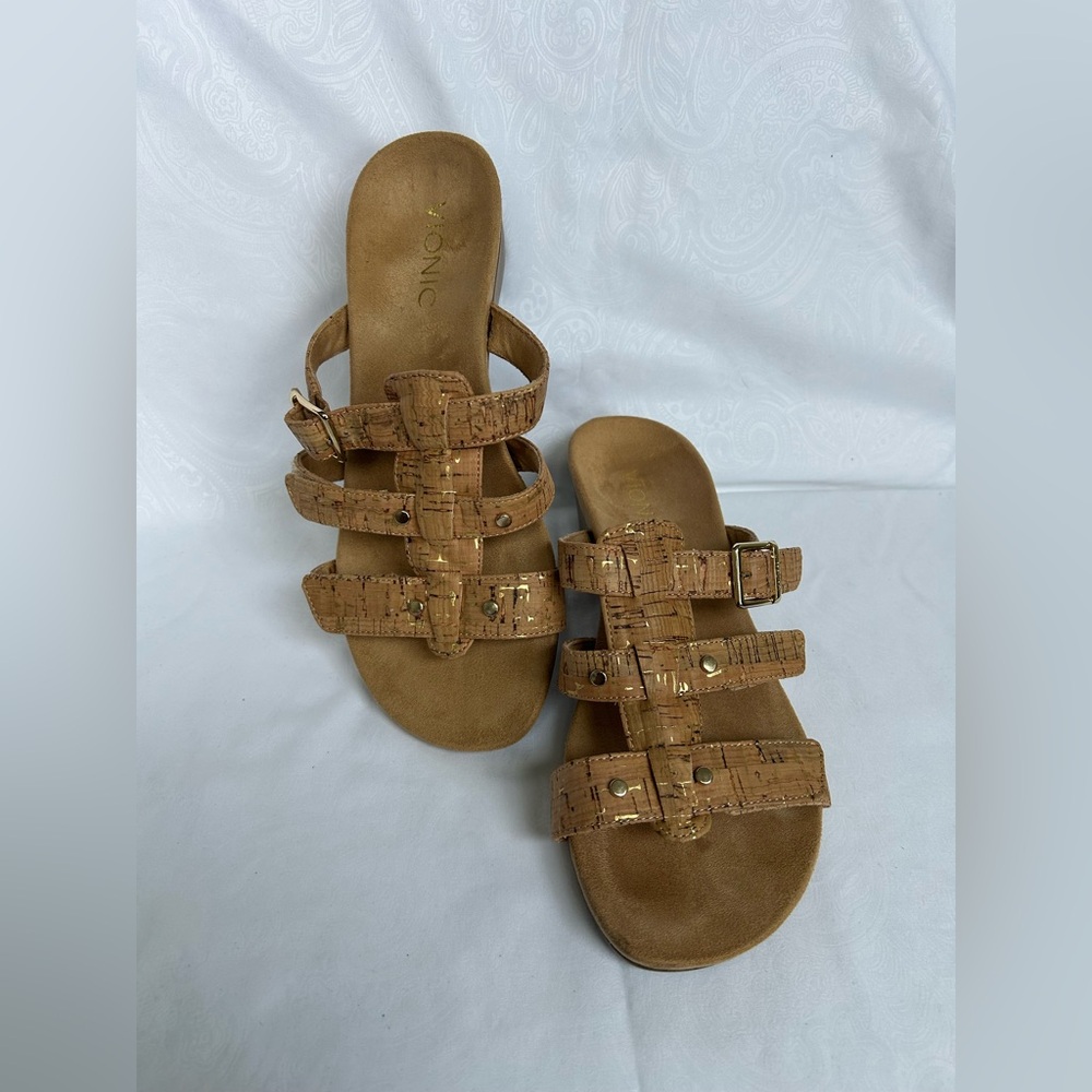 Vionic Tan Multi-Strap Sandals